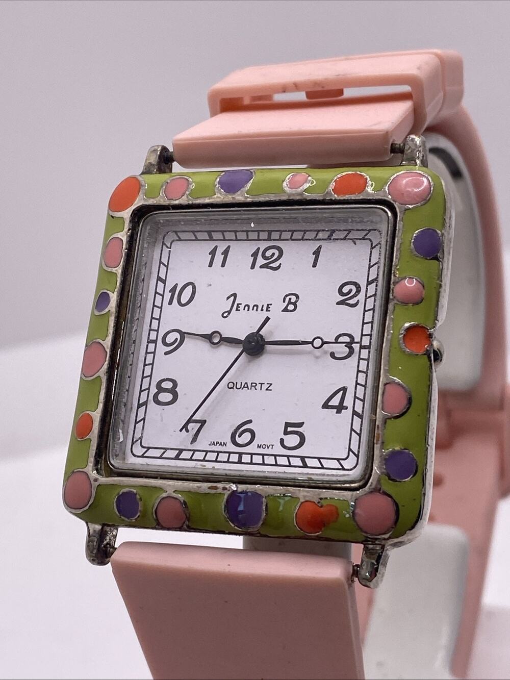 Vintage Jennie B Womens Colorful Watch Works New Battery